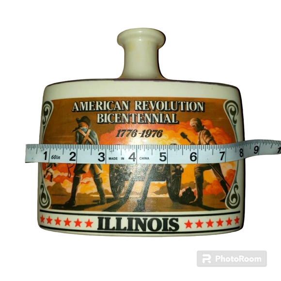 Vintage The Early Times American Revolution Bicentennial-Illinois Cer. Decanter - Picture 10 of 10